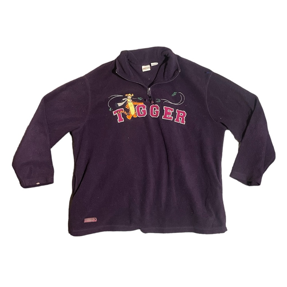 Vintage Disney Tigger Fleece Quarter Zip Pullover